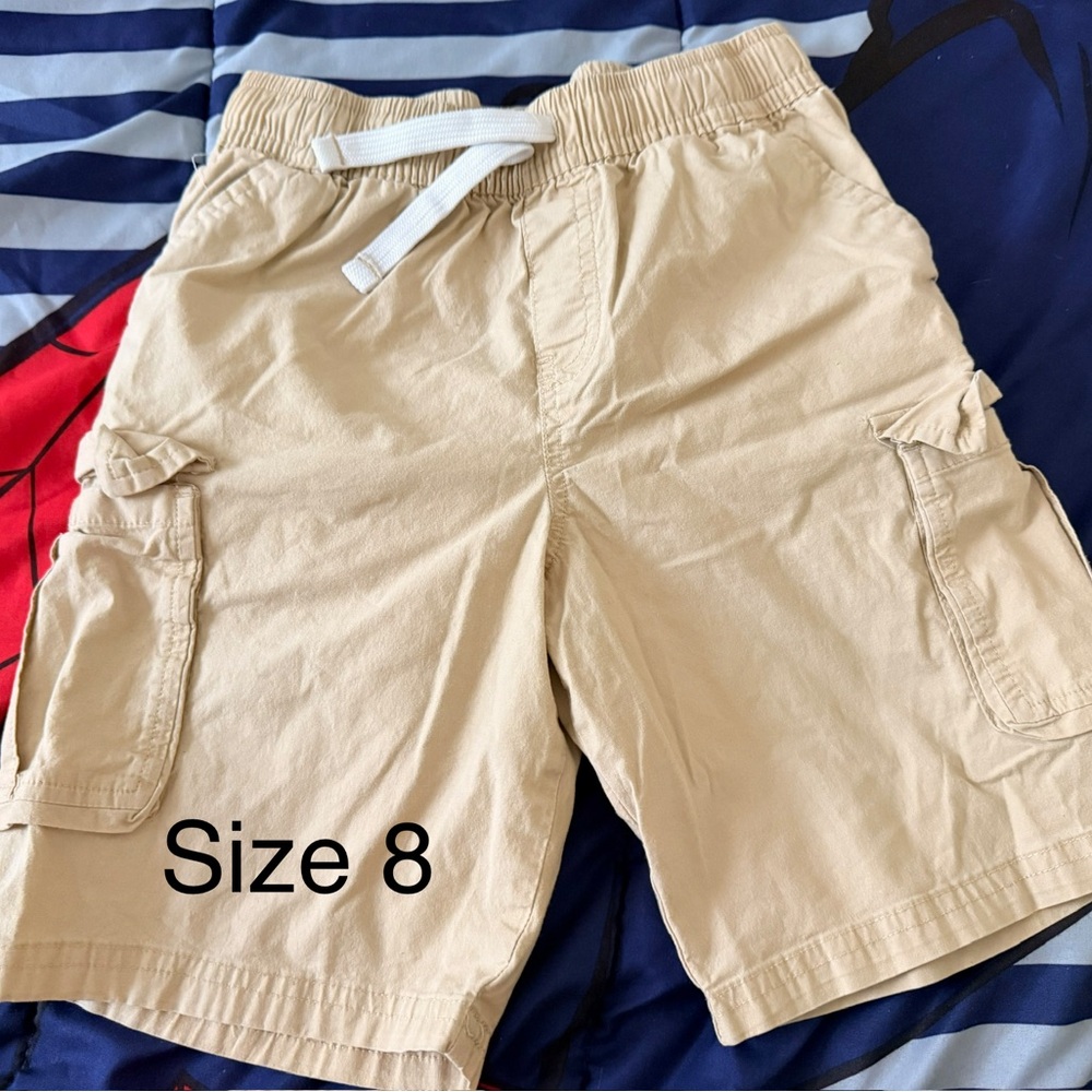Kids Tan Cargo Shorts
